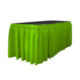 14 Ft. x 29 in. Lime Accordion Pleat Polyester Table Skirt