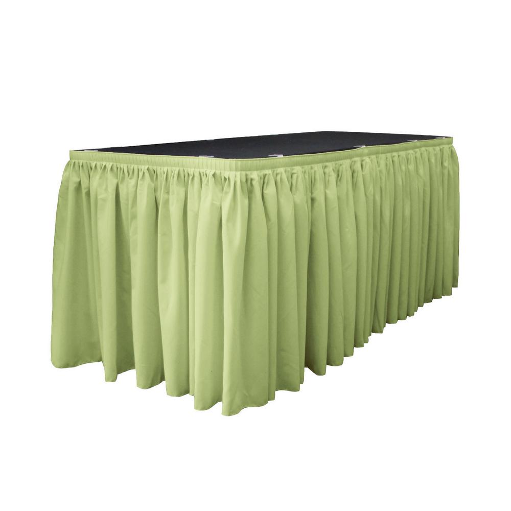 14 Ft. x 29 in. Sage Accordion Pleat Polyester Table Skirt