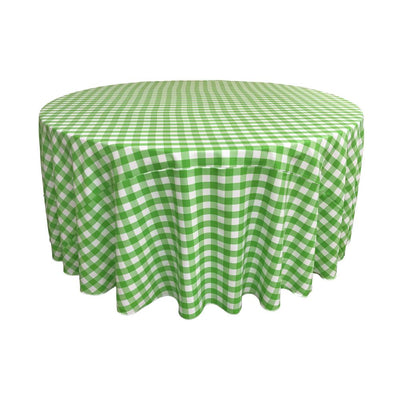 Lime Polyester Checkered Round 108