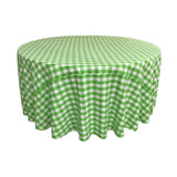 Lime Polyester Checkered Round 108"
