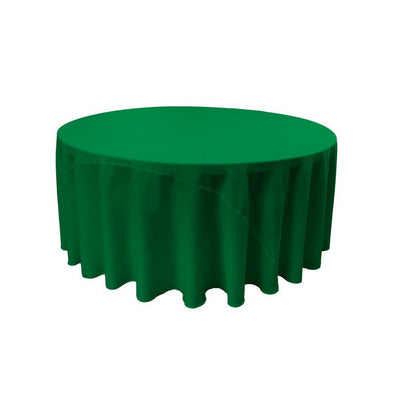 Emerald Green 100% Polyester Round Tablecloth 132