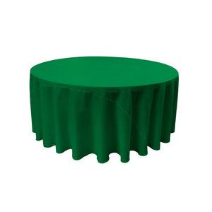 Emerald Green 100% Polyester Round Tablecloth 108"
