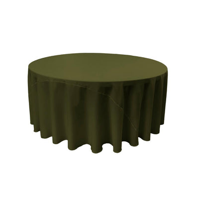Olive 100% Polyester Round Tablecloth 108