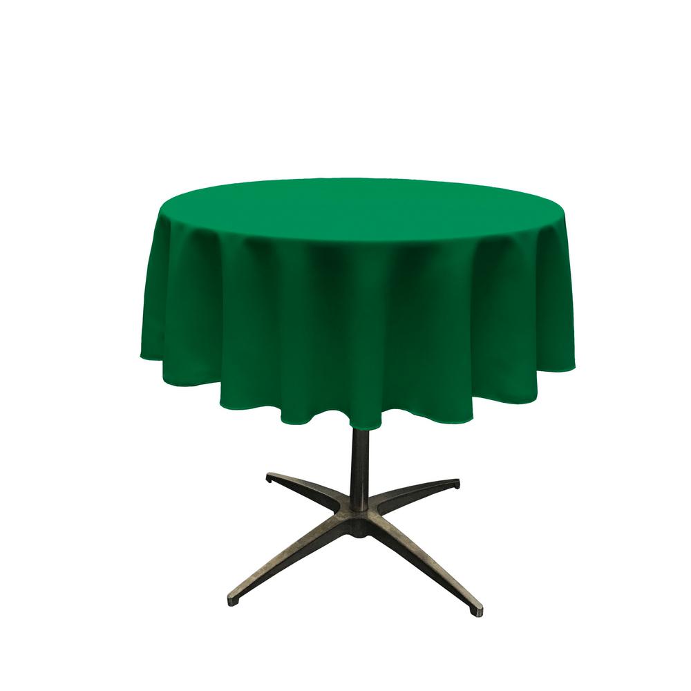 51" Emerald Green Polyester Round Tablecloth