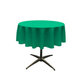 51" Jade Polyester Round Tablecloth