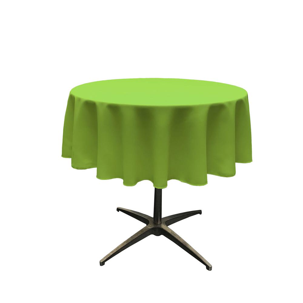51" Lime Polyester Round Tablecloth