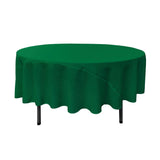 90" Emerald Green Polyester Round Tablecloth