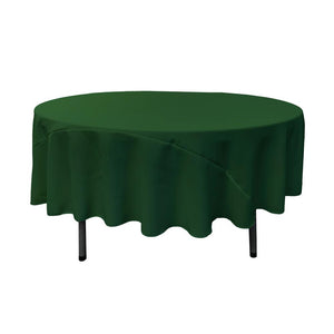 90" Hunter Green Polyester Round Tablecloth