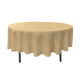 90" Khaki Polyester Round Tablecloth