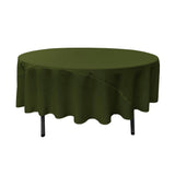 90" Olive Polyester Round Tablecloth