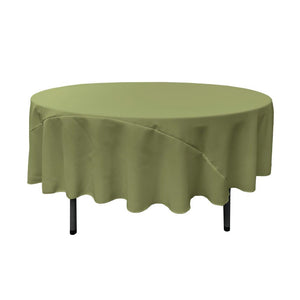 90" Dark Sage Polyester Round Tablecloth