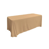 Khaki 100% Polyester Rectangular Tablecloth 90" x 156"