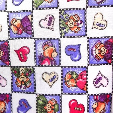 Heart Doctor Teddy Poly Cotton Fabric