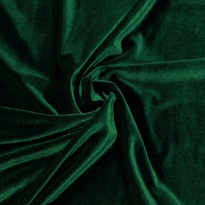 Hunter Green Velvet Stretch Fabric