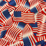 American Flags Print Nylon Spandex Fabric