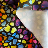 heart print multicolored Spandex Fabric