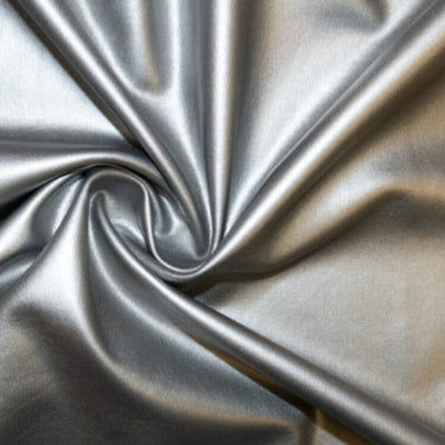 Silver 4-Way Glossy Stretch Vinyl Fabric