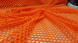 Neon Orange Mini Fishnet with Nylon Spandex Fabric