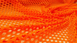 Neon Orange Mini Fishnet with Nylon Spandex Fabric