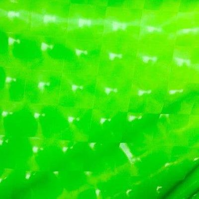 3D Neon Green Optical Tiles 4 Way Stretch Spandex Fabric