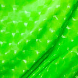 3D Neon Green Optical Tiles 4 Way Stretch Spandex Fabric