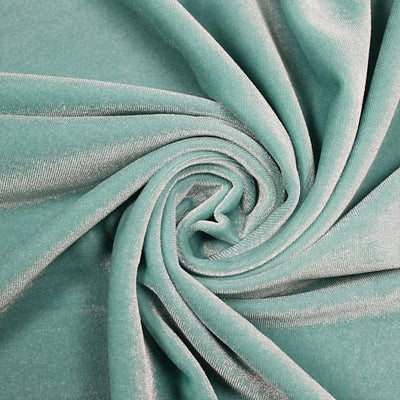 Aqua Velvet Stretch Fabric