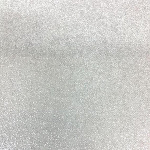 White Glitter Sparkle Metallic Faux Fake Leather Vinyl Fabric / 40 Yards Roll