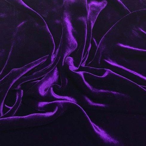 iFabric Dark Purple Silk Velvet Fabric