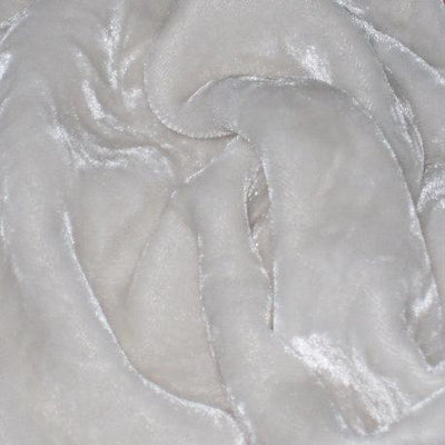White Silk Velvet Fabric