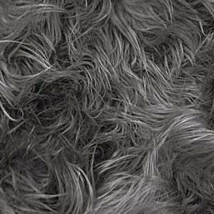Charcoal Faux Fake Mongolian Animal Fur Fabric Long Pile