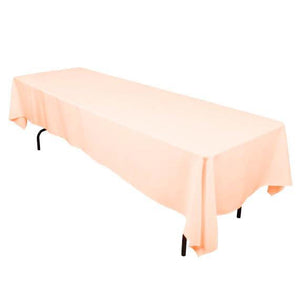 Peach 100% Polyester Rectangular Tablecloth 60" x 126"
