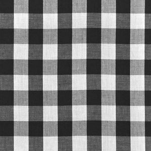Black Checkered Gingham 1" Poly Cotton Fabric