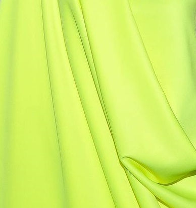 Neon Yellow Super Techno Neoprene Scuba Knit 4-way Stretch Fabric