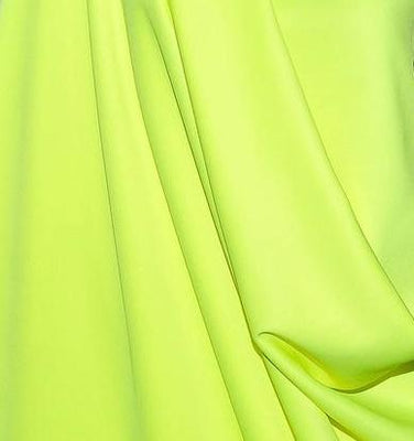 Neon Yellow Super Techno Neoprene Scuba Knit 4-way Stretch Fabric / 50 Yards Roll