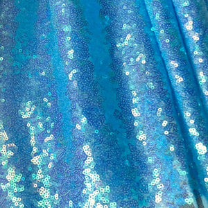 Light Blue Mini Glitz Sequin Mesh Fabric