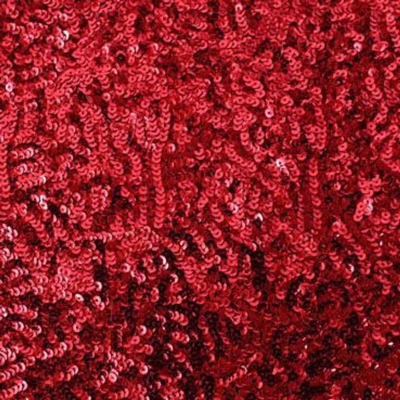 iFabric Red Seaweed Glitz Sequin Mesh Fabric