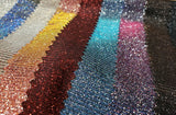 Champagne Poly tricot lame 2 way stretch Glitter All Over Foil Fabric