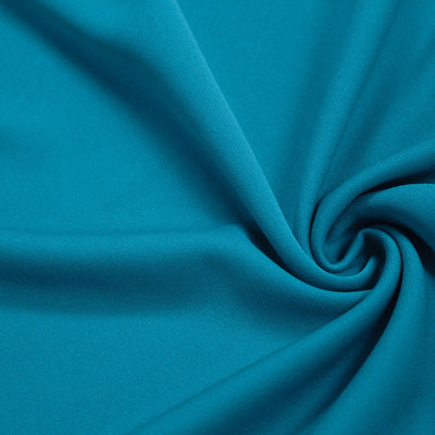 Teal Blue Solid Stretch Scuba Double Knit Fabric