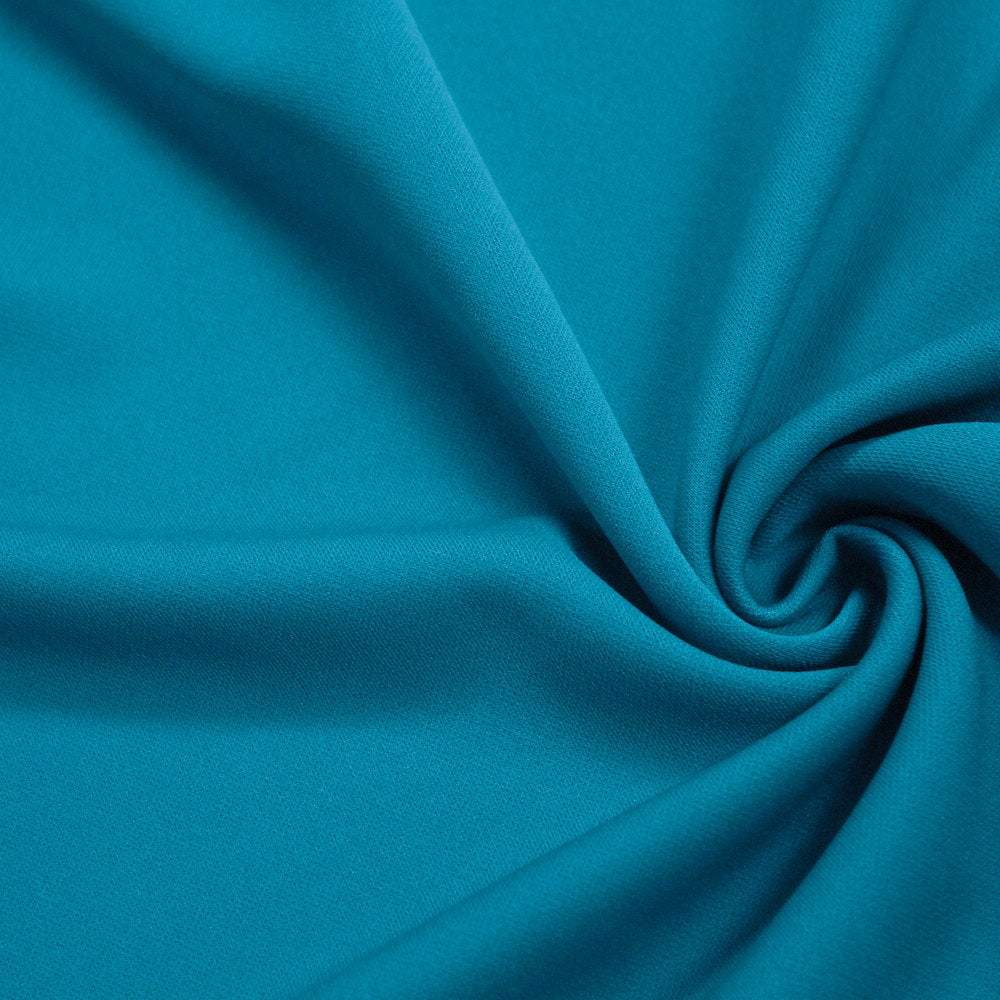 Teal Solid Stretch Scuba Double Knit Fabric / 50 Yards Roll