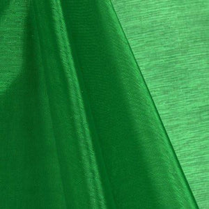 Green Mirror Crystal Organza Fabric / 100 Yards Roll