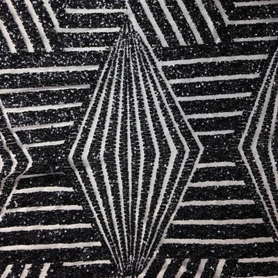 Black Bombshell Stretch Sequin Fabric