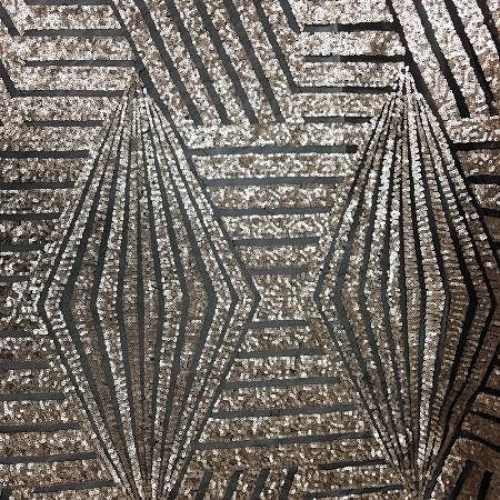 iFabric Black Gold Bombshell Stretch Sequin Fabric