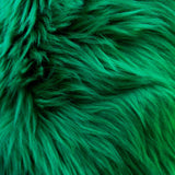 Kelly Green Faux Fake Fur Solid Shaggy Long Pile Fabric