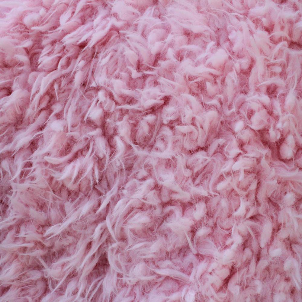 Curly Pink Faux Fur Fabric