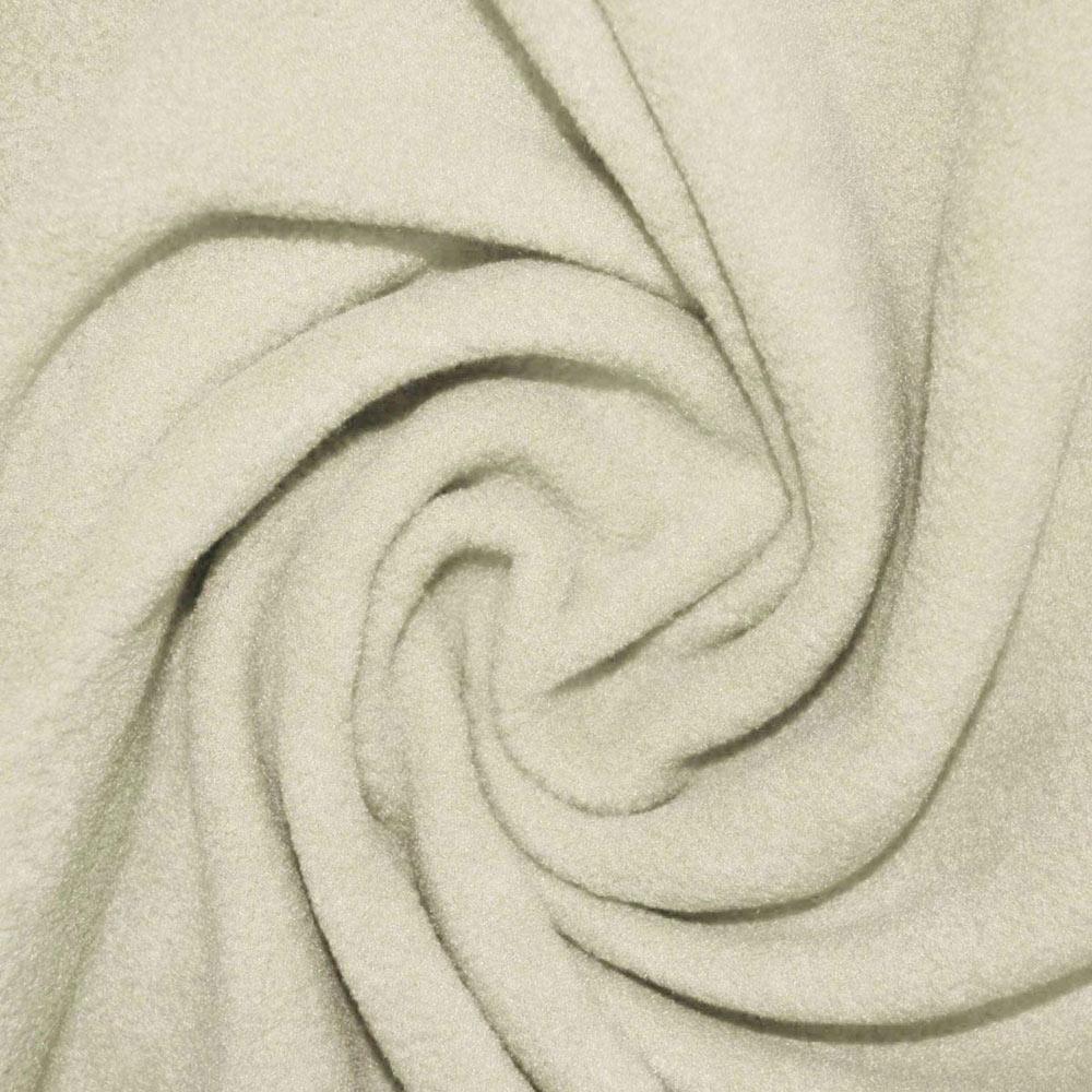 Ivory Anti Pill Solid Fleece Fabric