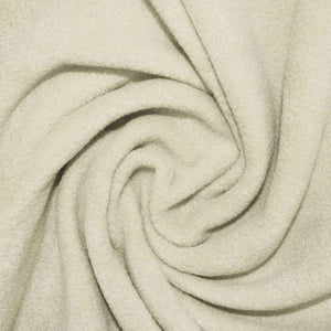 Ivory Anti Pill Solid Fleece Fabric