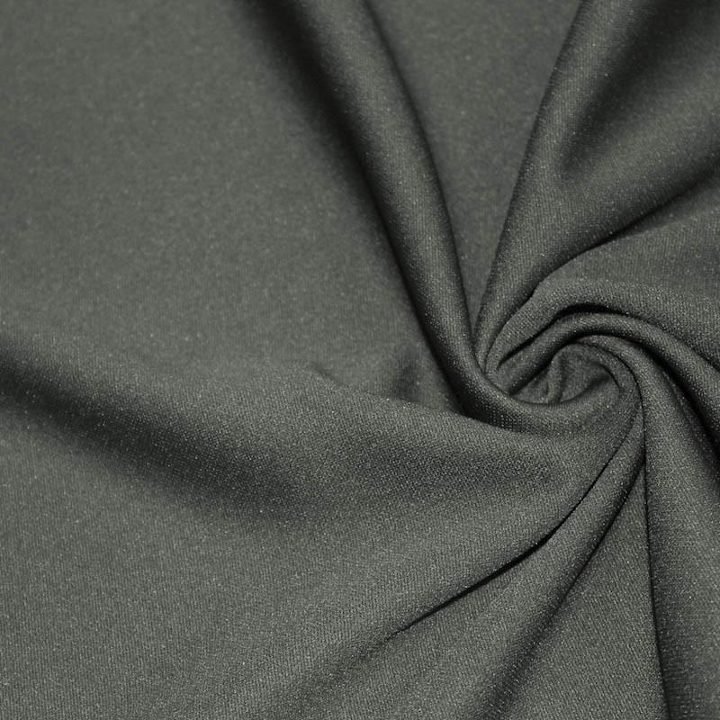 Charcoal Solid Stretch Scuba Double Knit Fabric / 50 Yards Roll