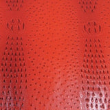 Red Mutant Ostrich Gator Embossed Vinyl Fabric