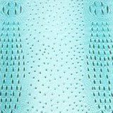 Light Blue Mutant Ostrich Gator Embossed Vinyl Fabric / 50 Yards Roll