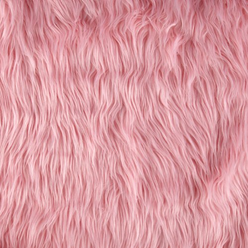 Hot Pink Black Faux Fake Fur Husky Long Pile